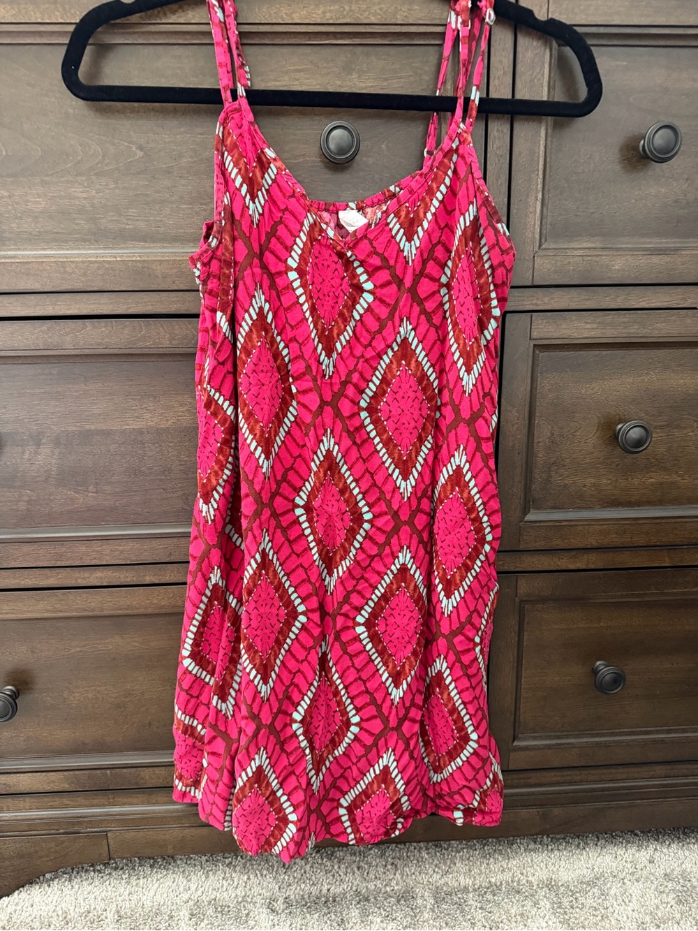 Aeropostale Pink Geometric Print Mini Dress